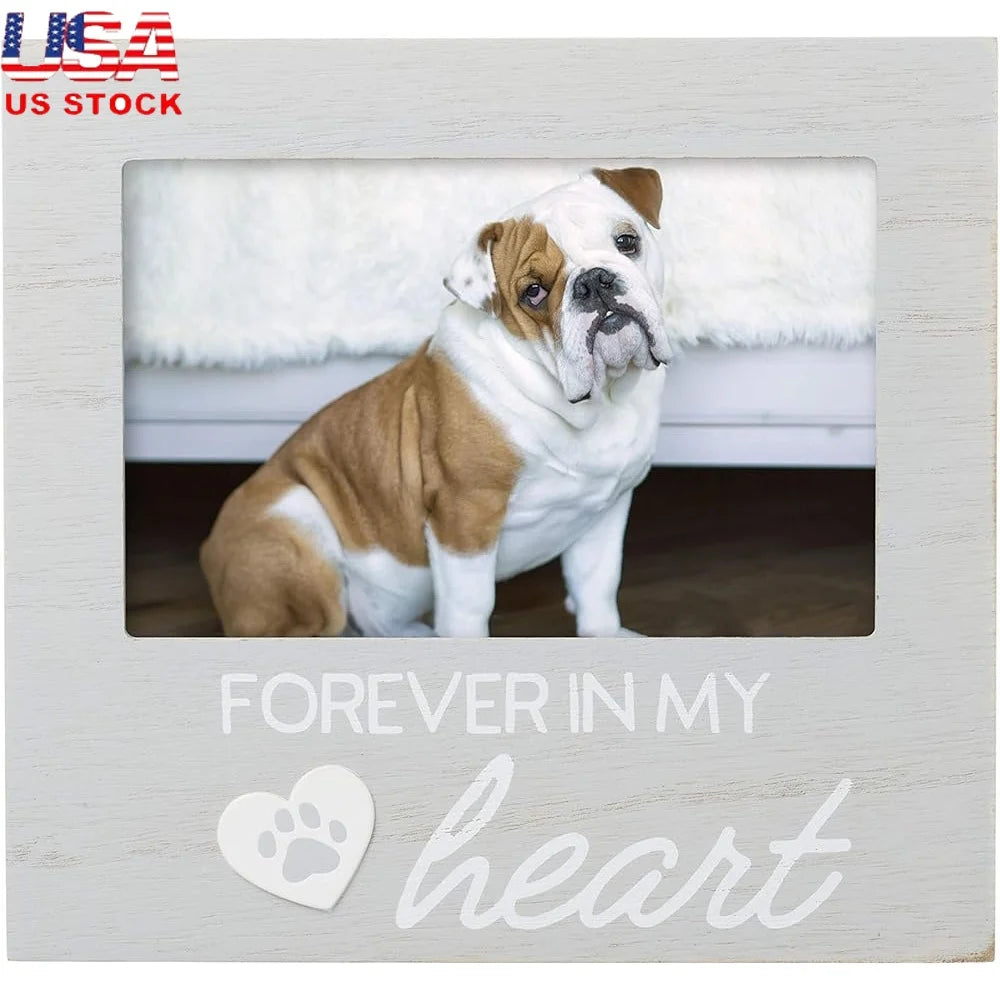 Pet Memorial Picture Frame – Sympathy Keepsake for Dog & Cat Loss, Tabletop or Wall Mount Remembrance Décor