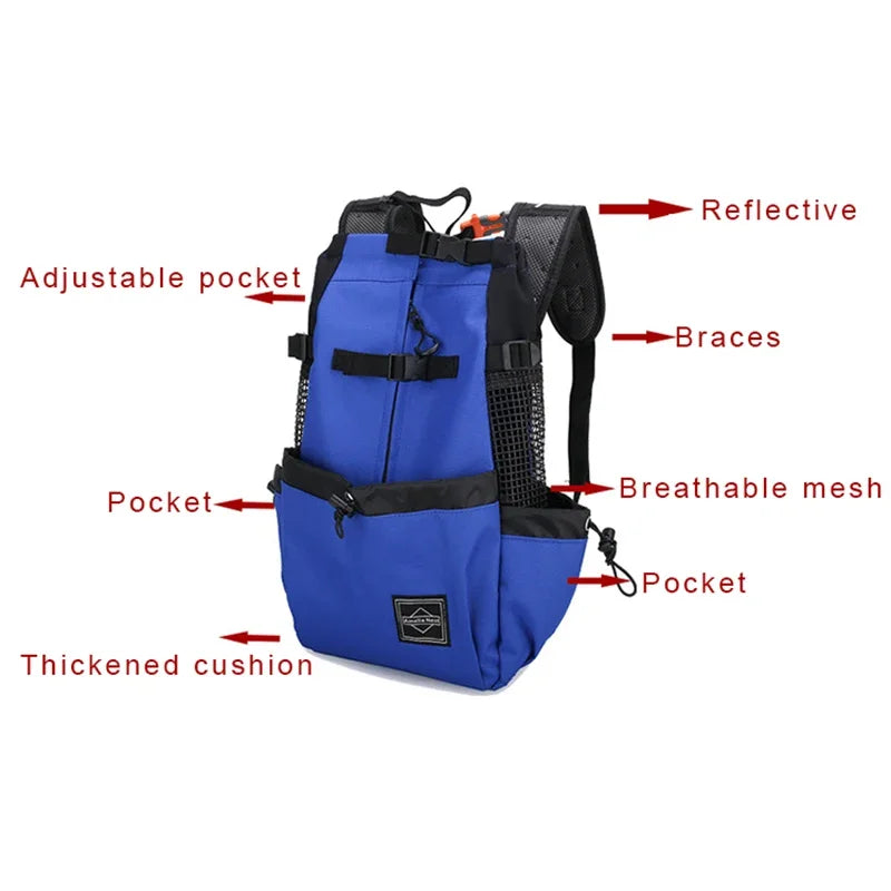Dog Carrier Backpack – Strong Nylon Travel Bag for Small & Medium Dogs
