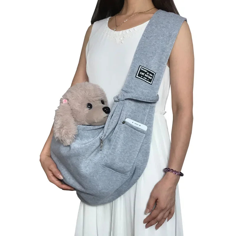 Comfortable Pet Crossbody Shoulder Bag – Portable Sling Carrier for Small Dogs & Cats | Outdoor Travel Pet Carrying Bag