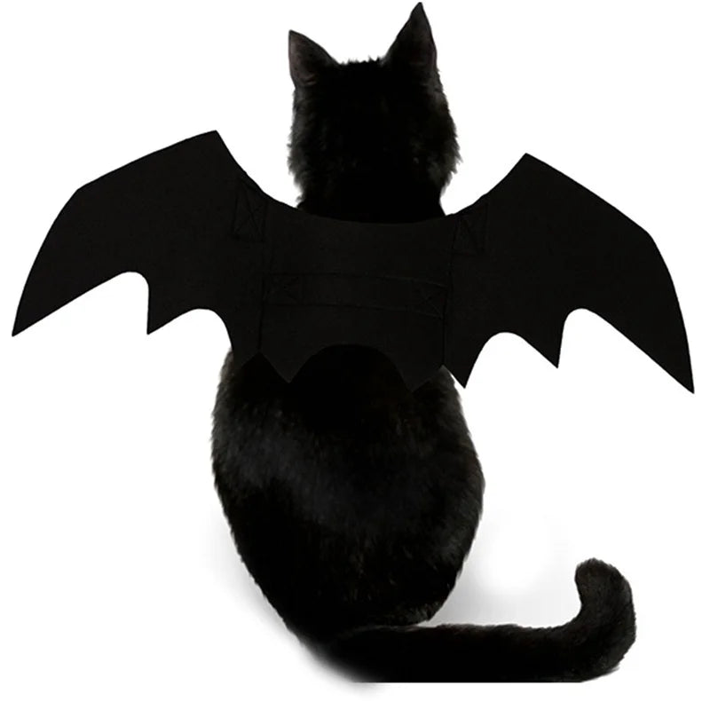 Halloween Bat Wings Costume – Funny Pet Harness Outfit for Dogs & Cats
