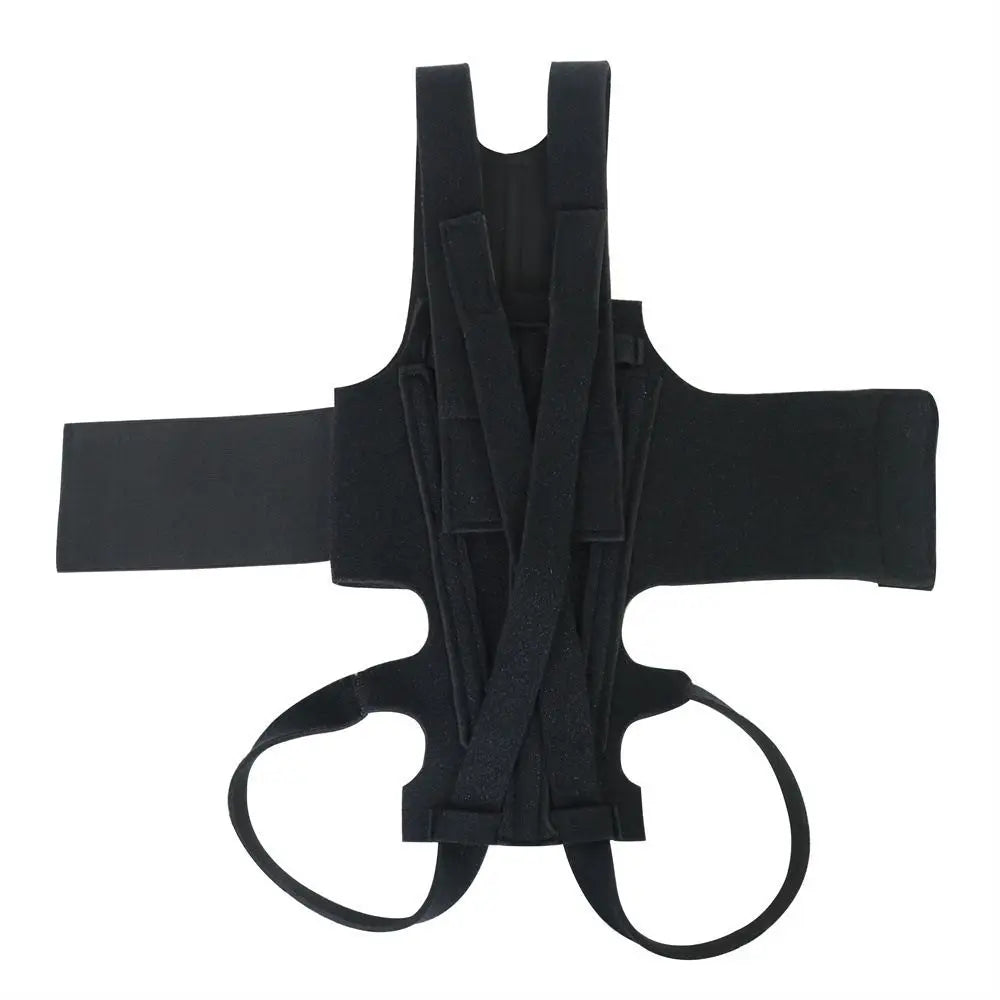 Black Dog Back Support Vest – Adjustable Orthopedic Brace for Injury Recovery