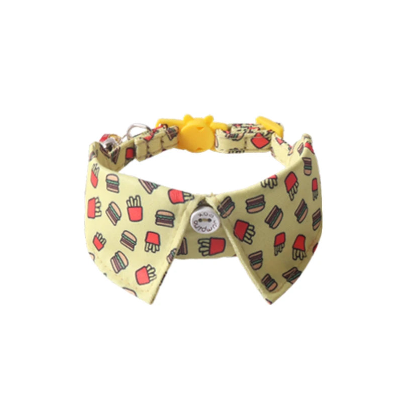 Fruit Tuxedo Bow Tie Pet Collar – Quick-Release Bandana Bowknot for Cats & Small Dogs