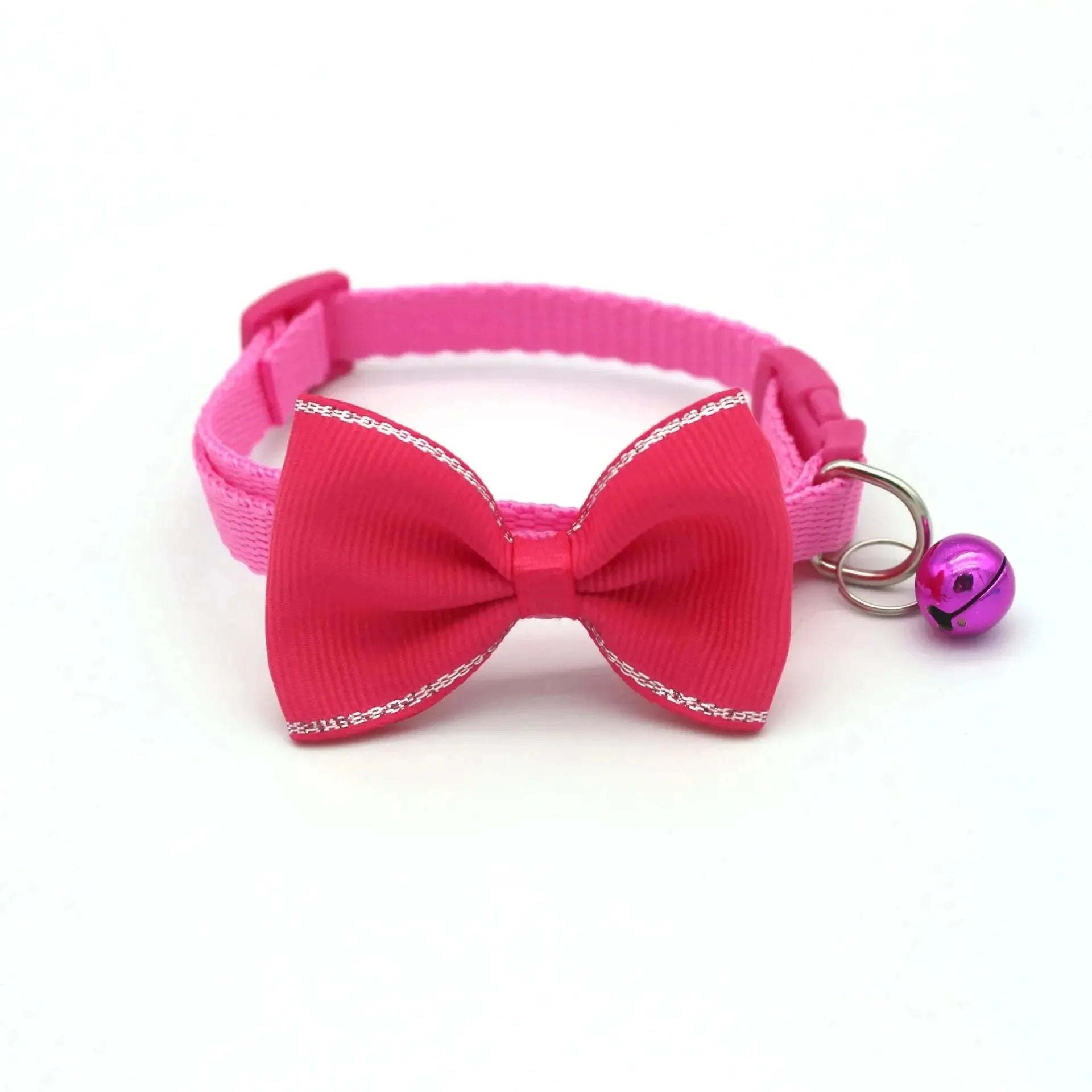 Cute Cat Collar with Bow & Bell – Adjustable Pet Collar Set (1–8 PCS, Multicolor)