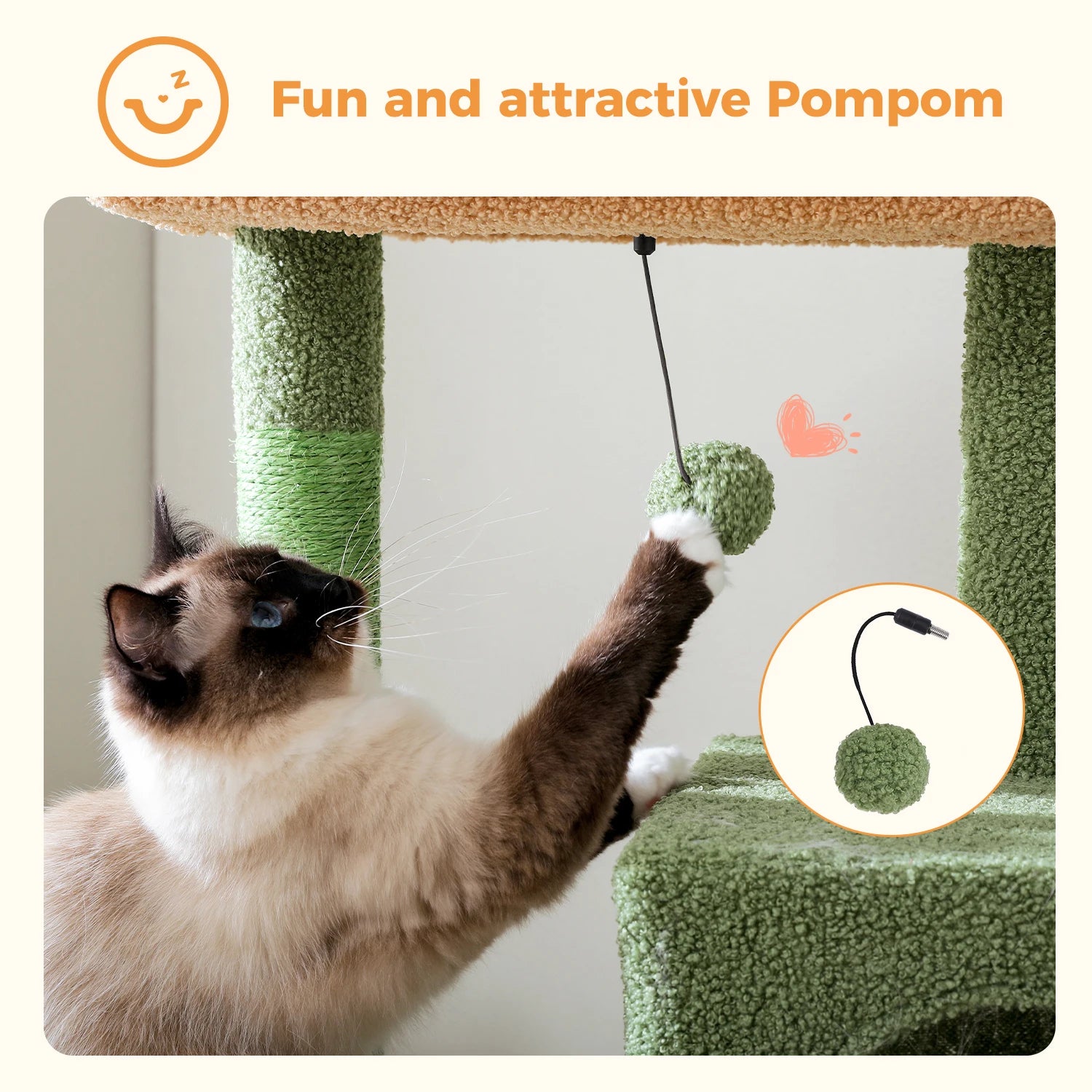 Multi-Level Cat Tree – Indoor Tower with Condo, Hammock & Scratching Posts