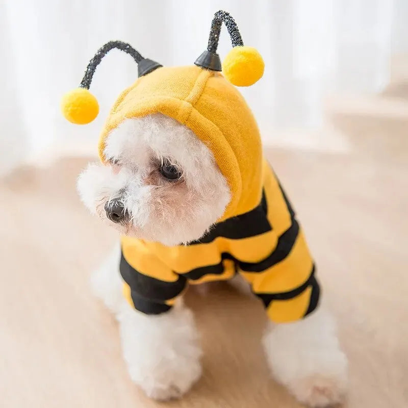 Bee Pet Hoodie – Autumn/Winter Costume for Dogs & Cats