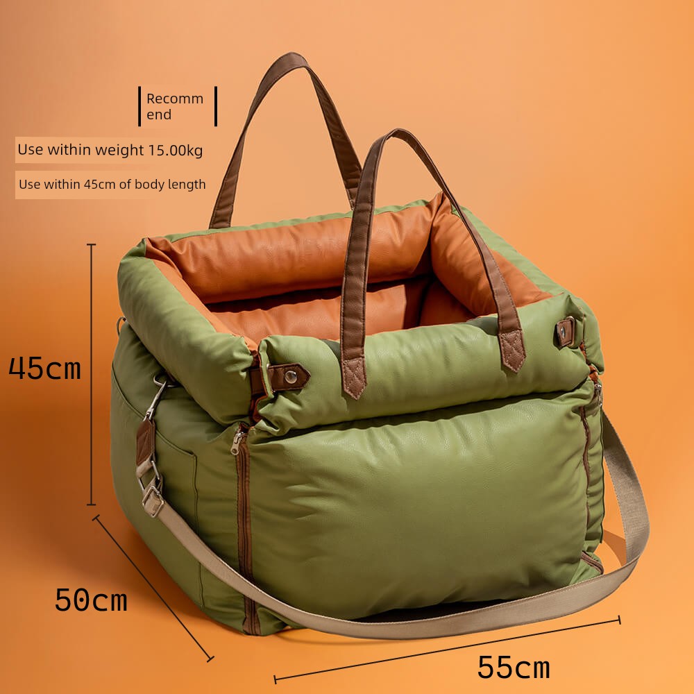 Kyjen Pet Car Seat – Portable Dog & Cat Travel House with Cushion for Car Safety & Comfort