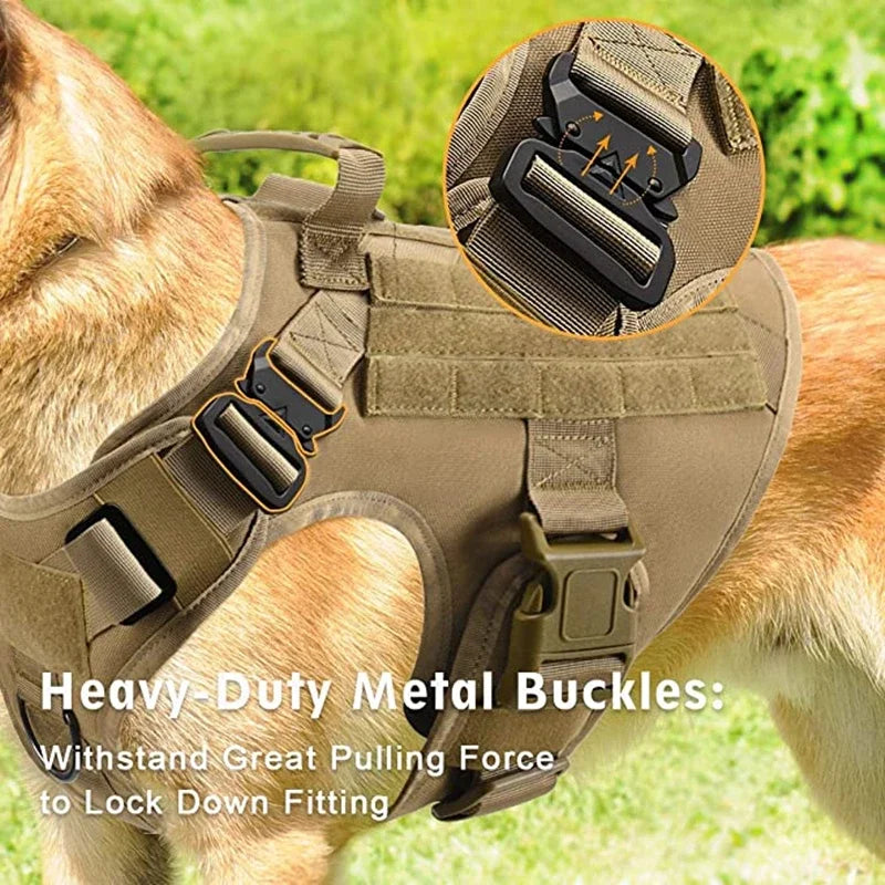 Tactical Dog Harness & Leash Set – Military-Grade Training Vest for All Breeds (German Shepherd, Golden Retriever & More)