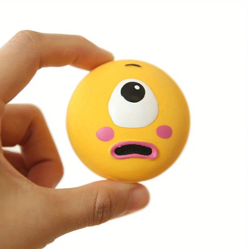 Eyeball Squeaky Dog Toy – 1pc/3pcs Set Durable Latex Chew Toy for Interactive Training & Fun