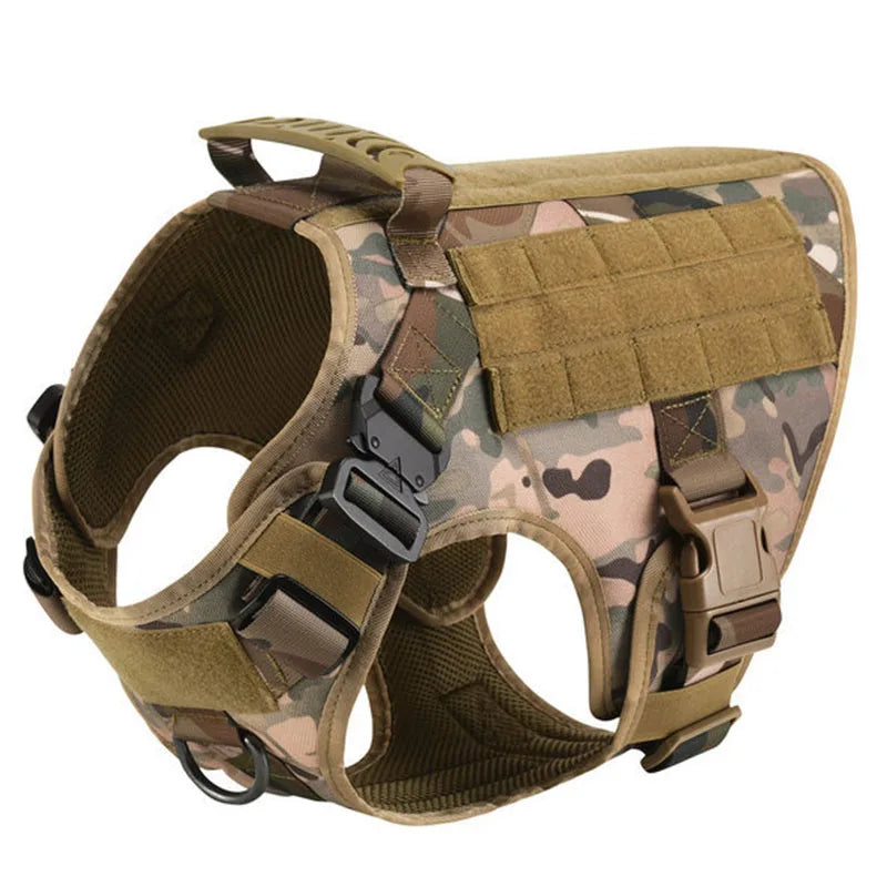 Tactical Dog Harness Set – Collar, Leash & Vest for Large and Small Dogs