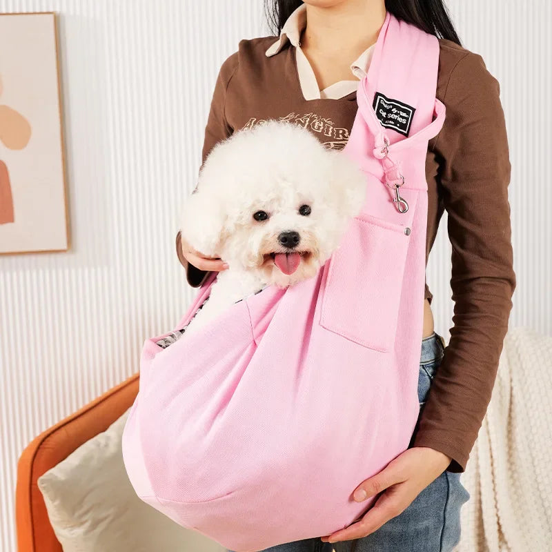 Comfortable Pet Crossbody Shoulder Bag – Portable Sling Carrier for Small Dogs & Cats | Outdoor Travel Pet Carrying Bag