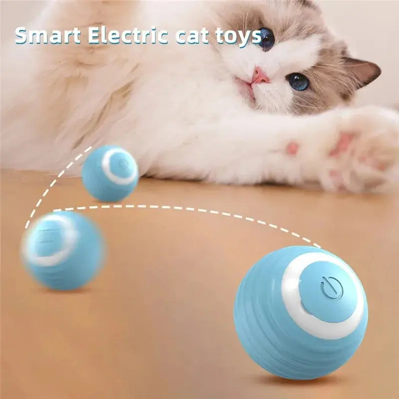 Automatic Rolling Cat Ball – Self-Moving Electric Toy for Kitten Play and Training