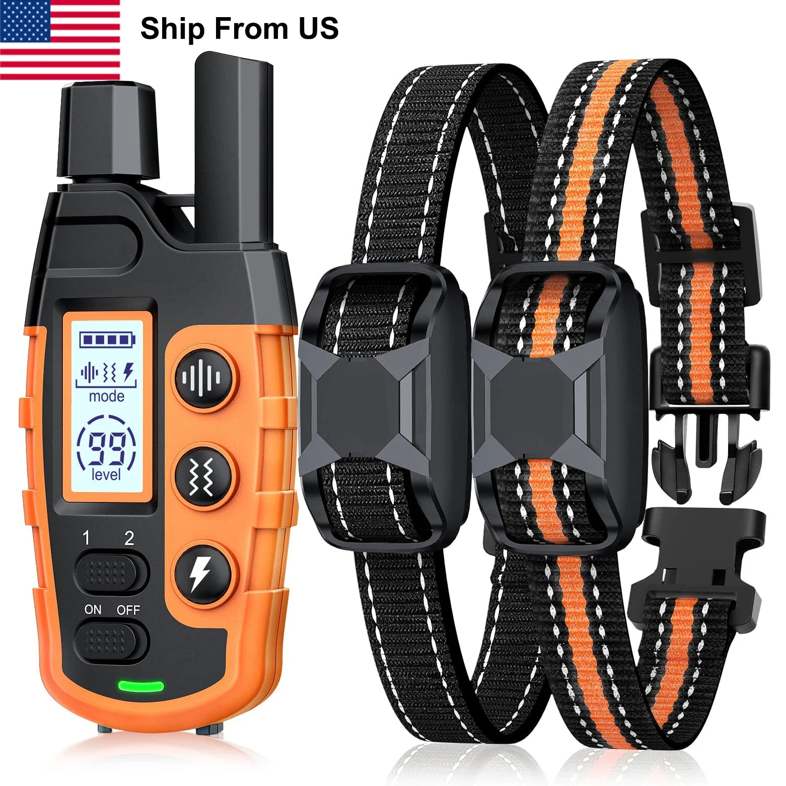 3300Ft Electric Dog Training Collar with Remote – Waterproof Shock & Vibration Behavior Trainer for Dogs 5–120 lbs