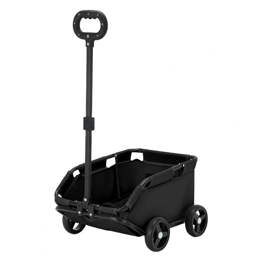 Safe Hair-Free Pet Carrier Stroller – 4-Wheel Folding Cart for Small Dogs & Cats