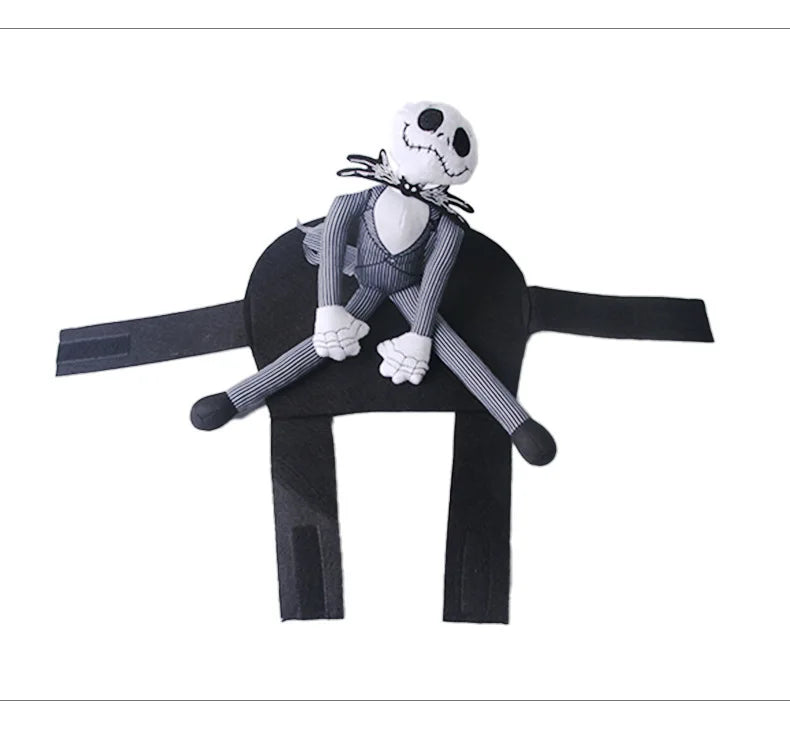 Halloween Rider Dog Costume – Skeleton Doll Outfit for Small & Medium Dogs