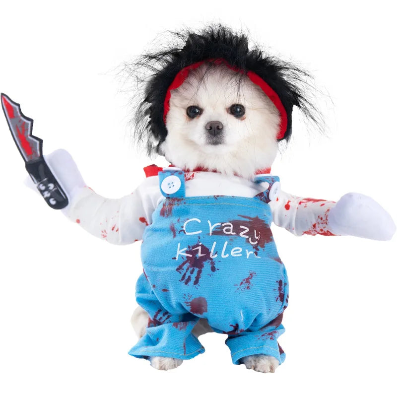 Halloween Dagger Costume – Funny Knife-Holding Outfit for Dogs & Cats