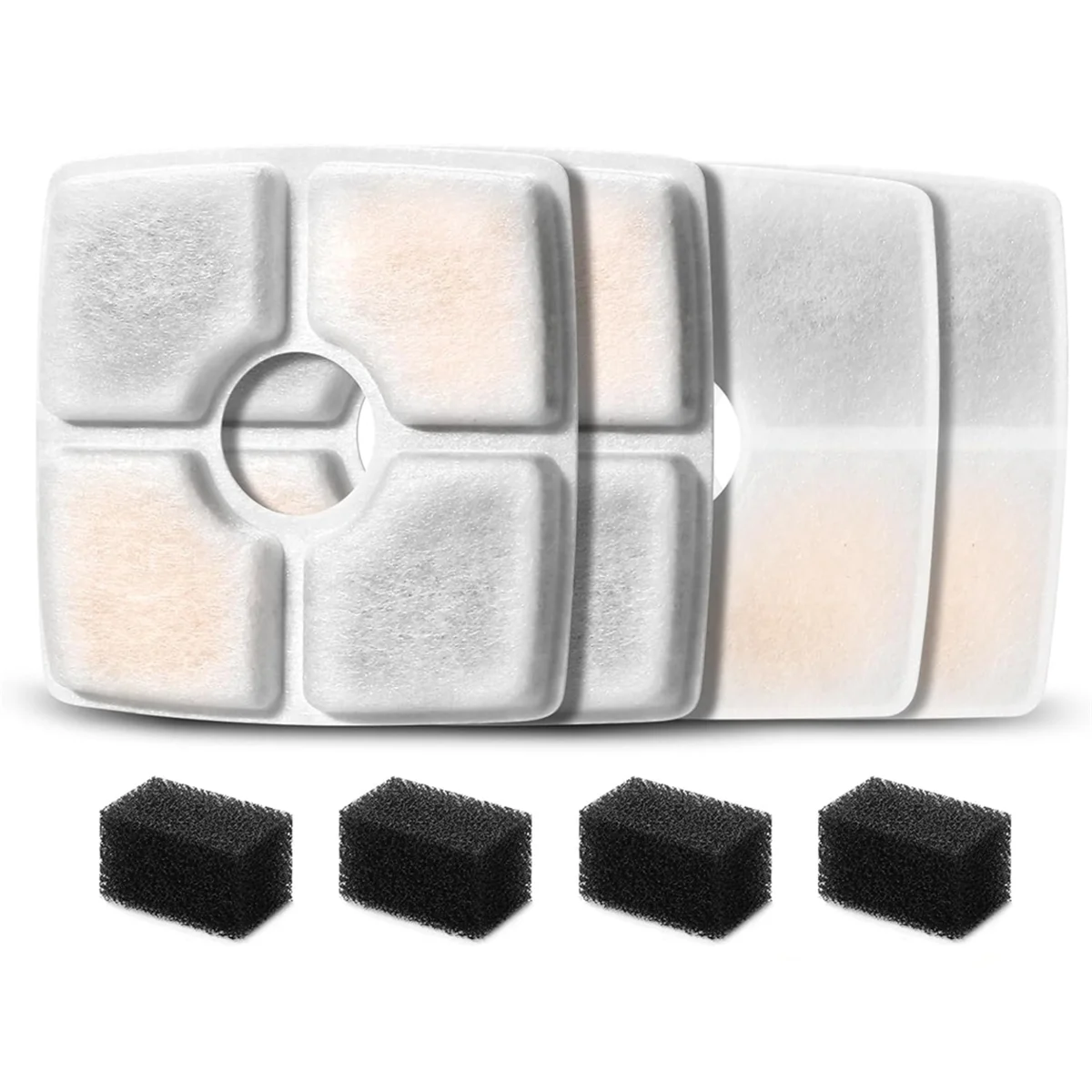 Premium Replacement Filters & Sponges – Triple Filtration for 84oz/2.5L Automatic Pet Fountain