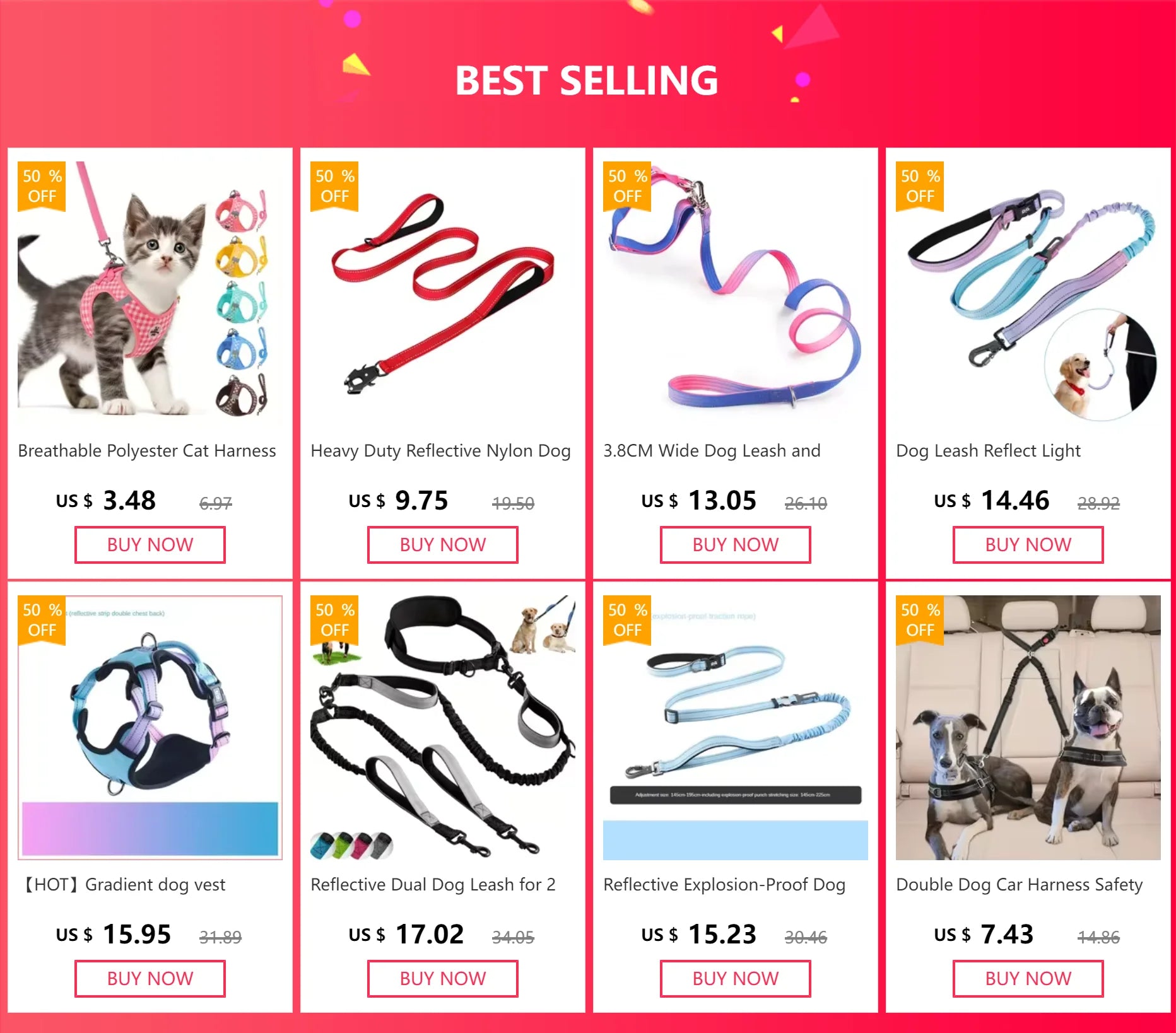 Double Dog Car Seat Belt – Adjustable No-Tangle Safety Leash with Bungee Buffer & Reflective Strips for Two Pets