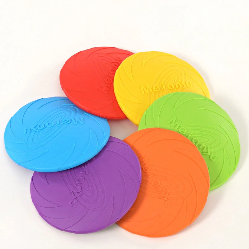 Silicone Flying Disc Dog Toy – Durable, Chew-Resistant Interactive Toy for Outdoor Play and Training