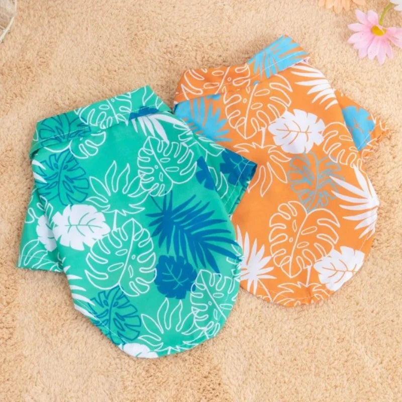 Summer Hawaiian Style Dog Shirt – Tropical Beach Vest for Small Pets