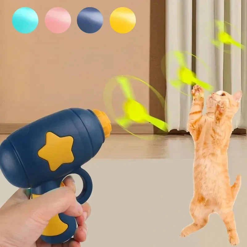 Interactive Cat Toy – Flying Disc Shooting Gun