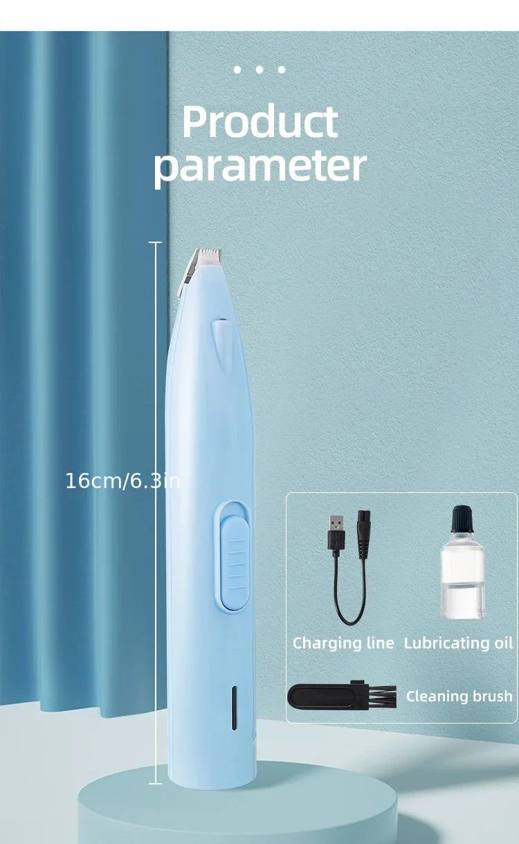 Electric Pet Paw Shaver – Quiet Grooming Trimmer for Cat & Dog Feet