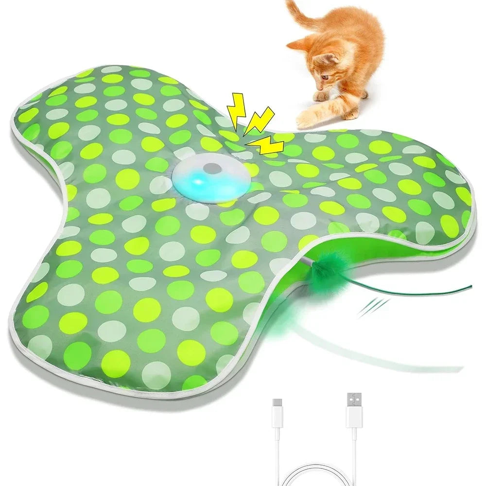 Smart Interactive Hide-and-Seek Cat Toy – Motion-Activated Squeaky Mouse & Feather Teaser for Indoor Cats