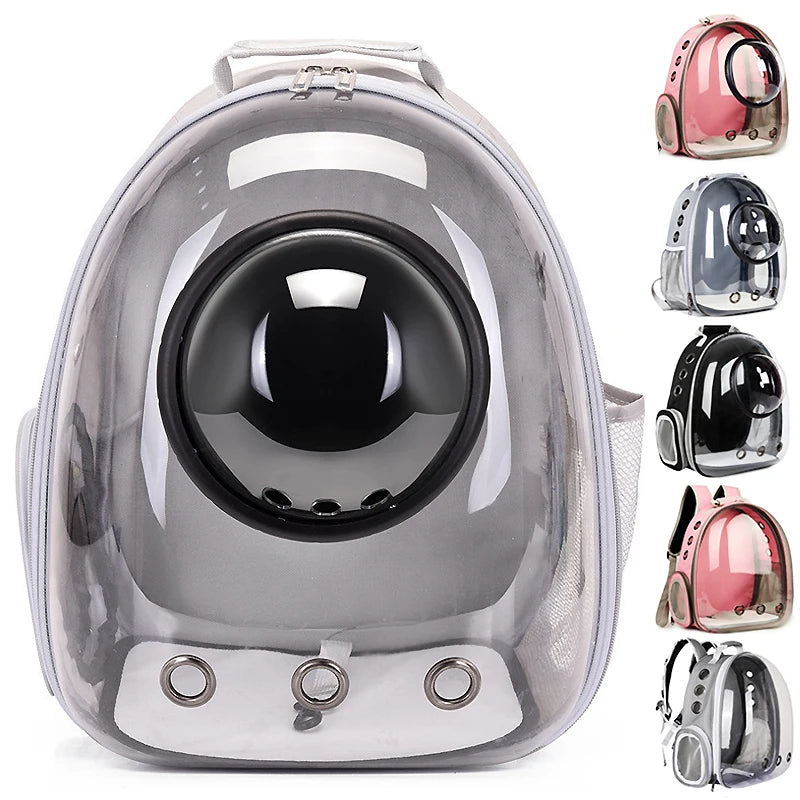 Pet Capsule Backpack – Transparent Cat & Dog Carrier Bag