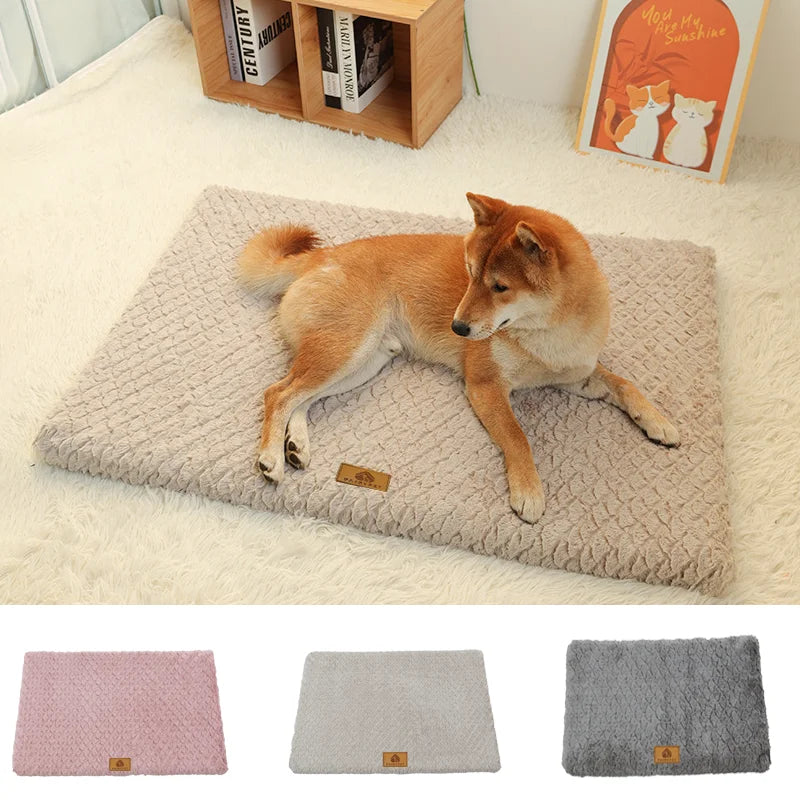Orthopedic 3D Foam Dog Bed – Faux Fur Cover, Waterproof & Washable