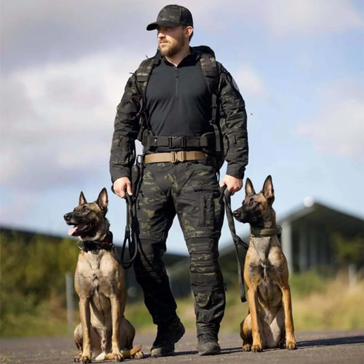 Military-Grade Tactical Dog Collar with Handle – Heavy Duty Adjustable Collar for Medium & Large Dogs