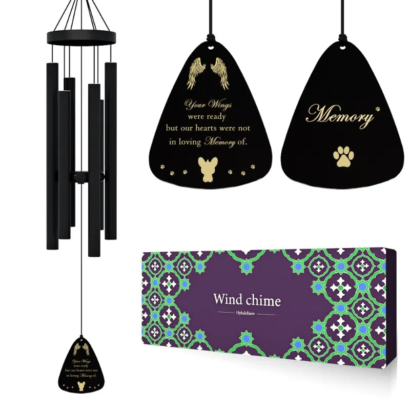 Dog Memorial Wind Chime – Pet Loss Sympathy Gift & Remembrance Keepsake for Dogs