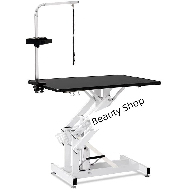 Adjustable Hydraulic Pet Grooming Table – Rotating Round Beauty Table for Small & Medium Dogs & Cats