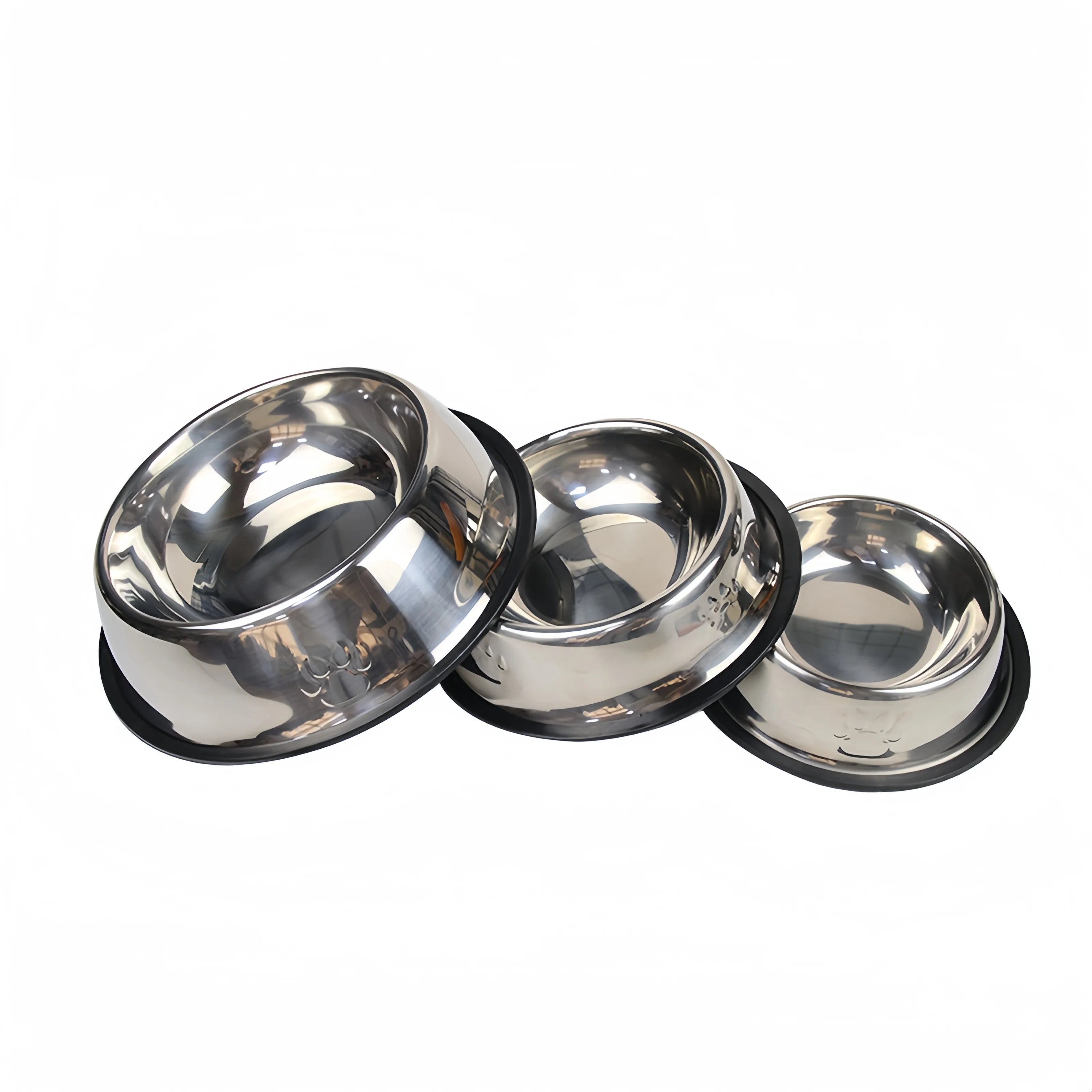 Stainless Steel Pet Bowl – Durable Feeding & Water Dish for Dogs & Cats (6 Sizes)