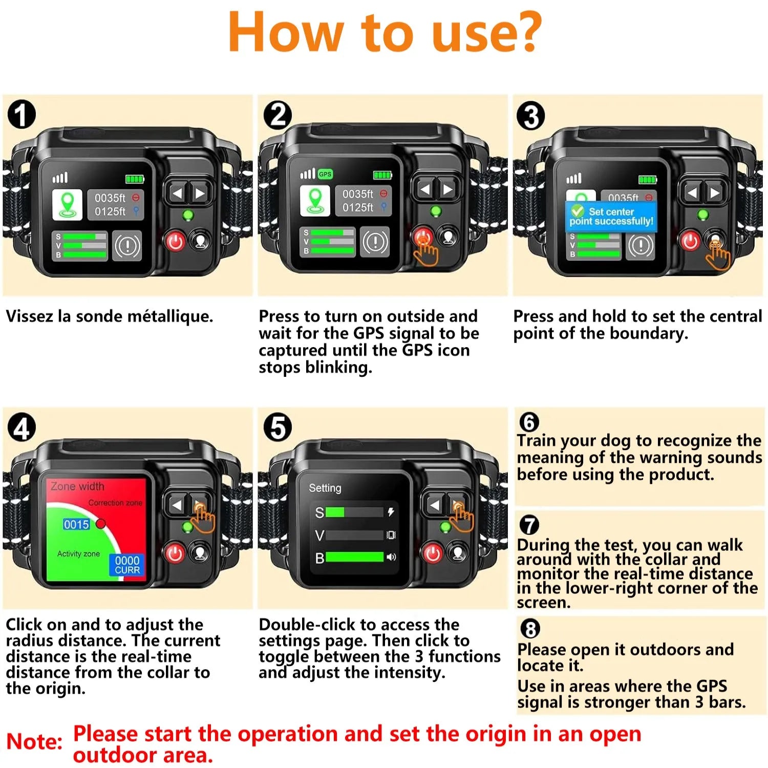 GPS Wireless Dog Fence System – Electric Pet Containment with Satellite GPS Technology (15–200m Range)