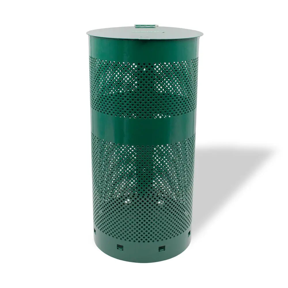 Round 10-Gallon Outdoor Dog Waste Station Replacement Can – Rust-Free, Powder-Coated Commercial Aluminum