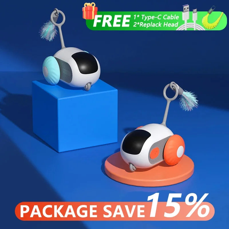 Smart Interactive Cat Toy Car – Automatic Rolling Remote Control Ball Toy