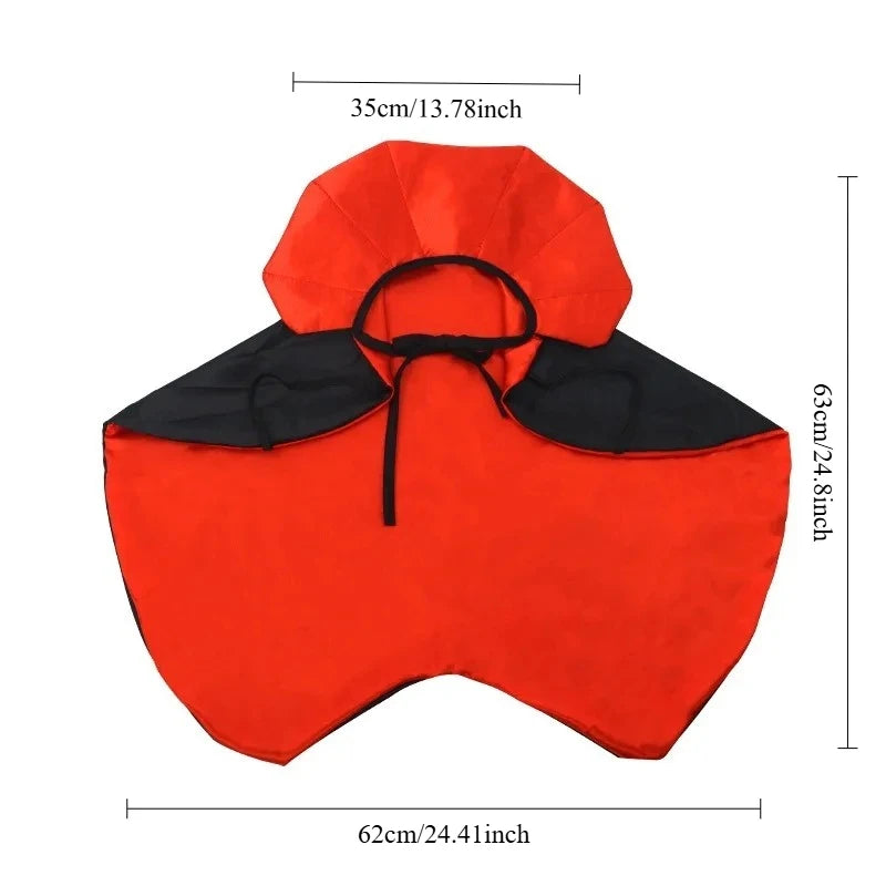 Halloween Vampire Cape – Red & Black Cloak for Cats & Dogs