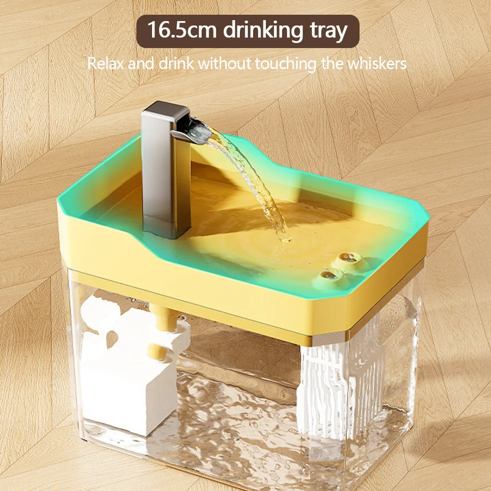 Cat Water Fountain 1.5L – USB Pet Drinking Fountain for Cats & Small Dogs with Anti-Dry Burn Protection