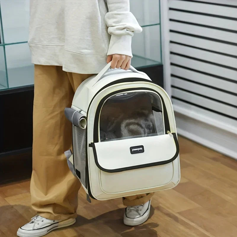 Cat & Dog Space Capsule Carrier Backpack – Breathable Portable Travel Bag