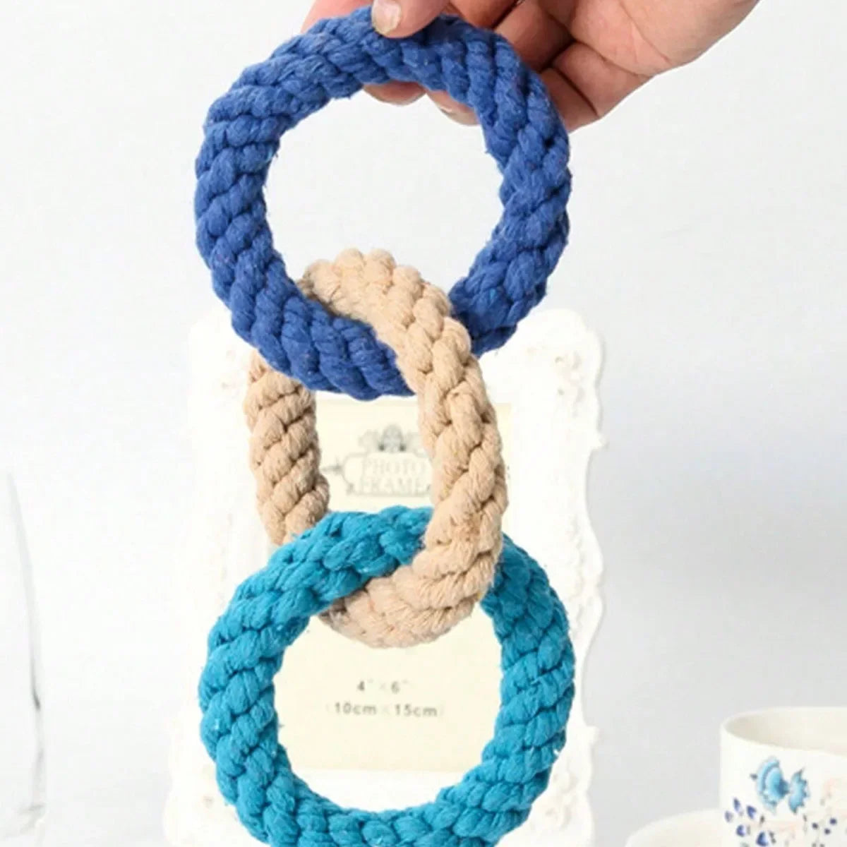 1pc Dog Rope Interactive Toy – Tough Durable Chew Toy for Aggressive Chewers & Medium Breeds – Dental Cleaning