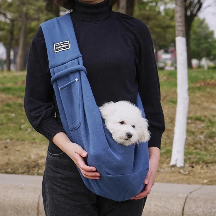 Comfortable Pet Crossbody Shoulder Bag – Portable Sling Carrier for Small Dogs & Cats | Outdoor Travel Pet Carrying Bag