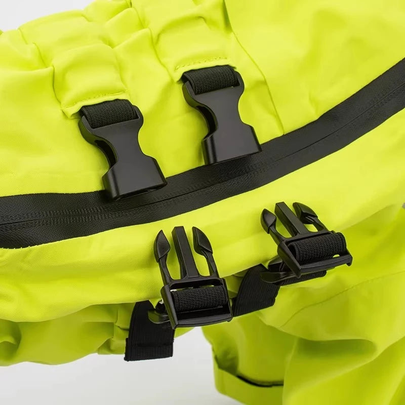 Waterproof Reflective Dog Raincoat – Red All-Weather Jacket for Large Dogs