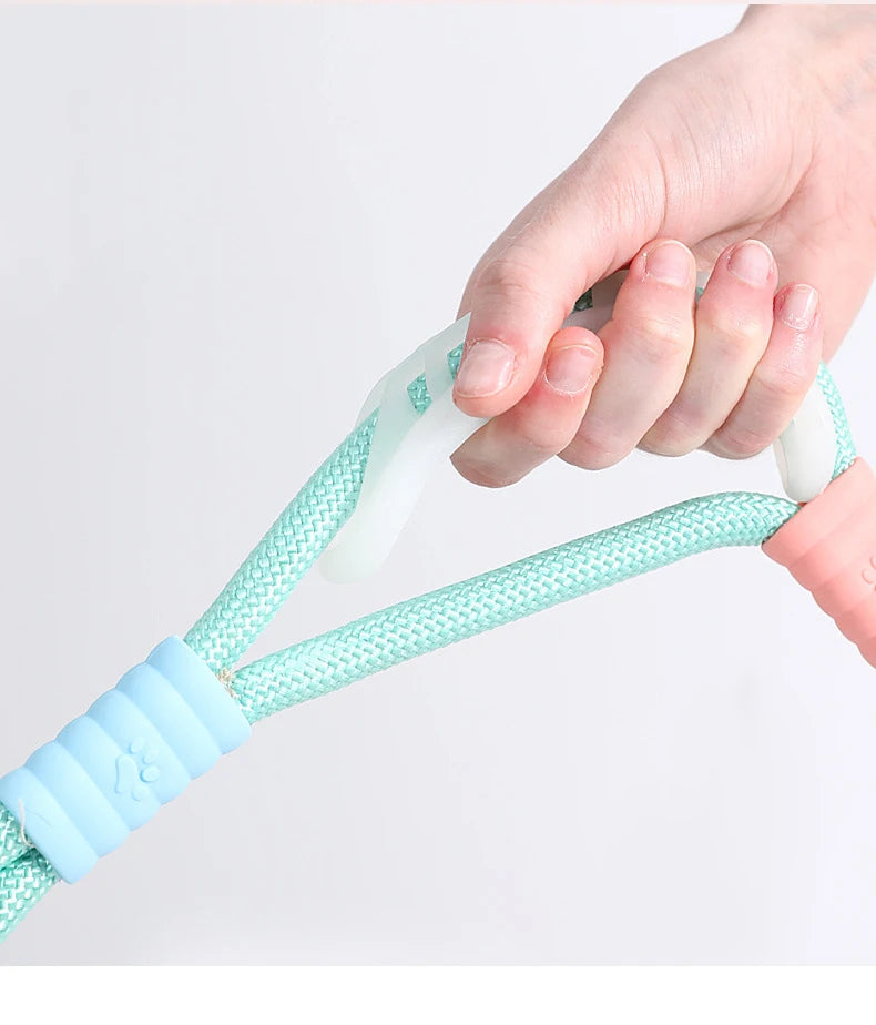 Cotton Candy P-Chain Dog Leash – Anti-Slip, Wear-Resistant Traction Rope