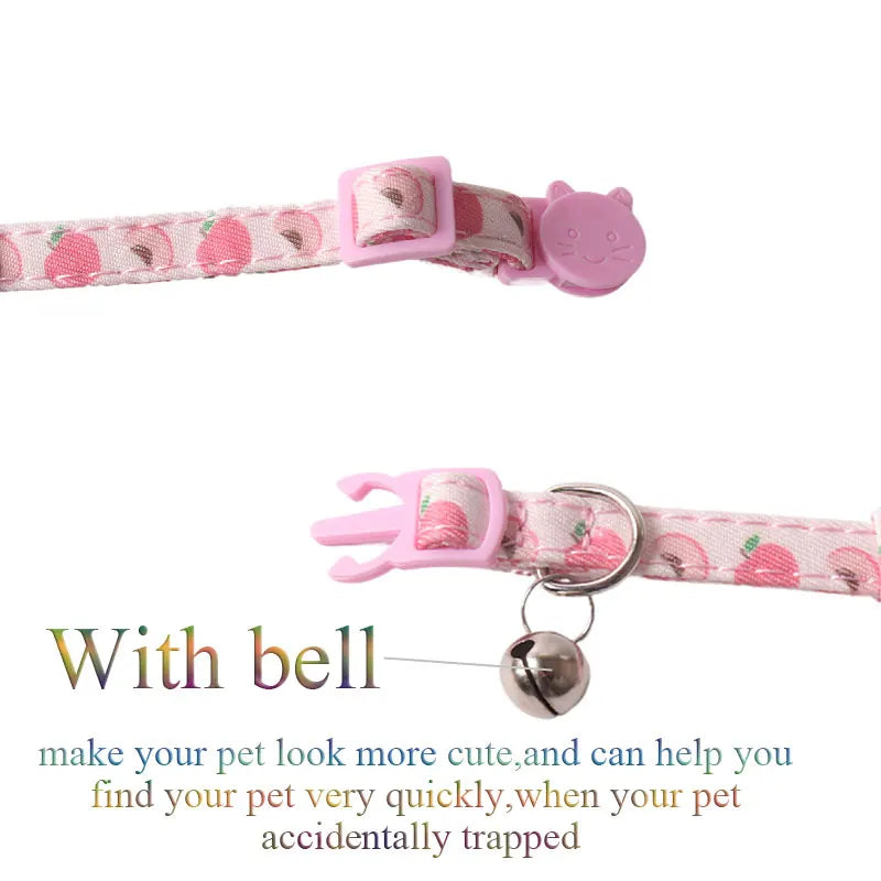 Fruit Tuxedo Bow Tie Pet Collar – Quick-Release Bandana Bowknot for Cats & Small Dogs