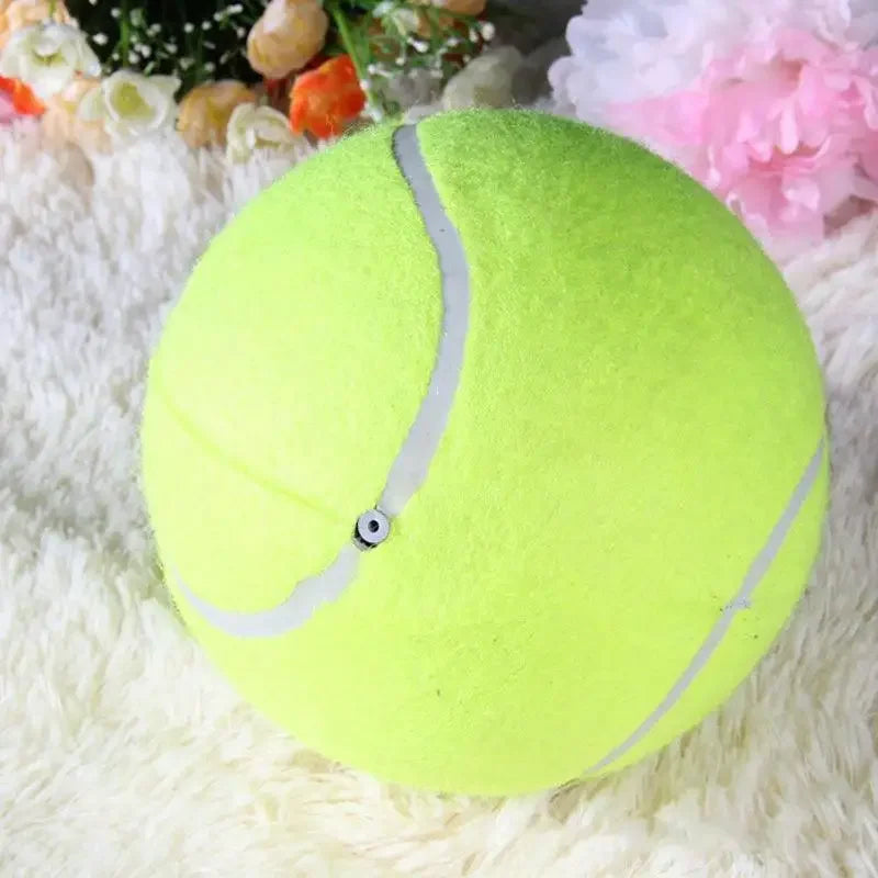 9.5" Giant Inflatable Tennis Ball – Dog Chew & Interactive Toy