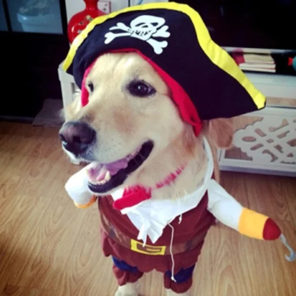 Pirate Pet Costume – Funny Dog & Cat Halloween Cosplay Outfit
