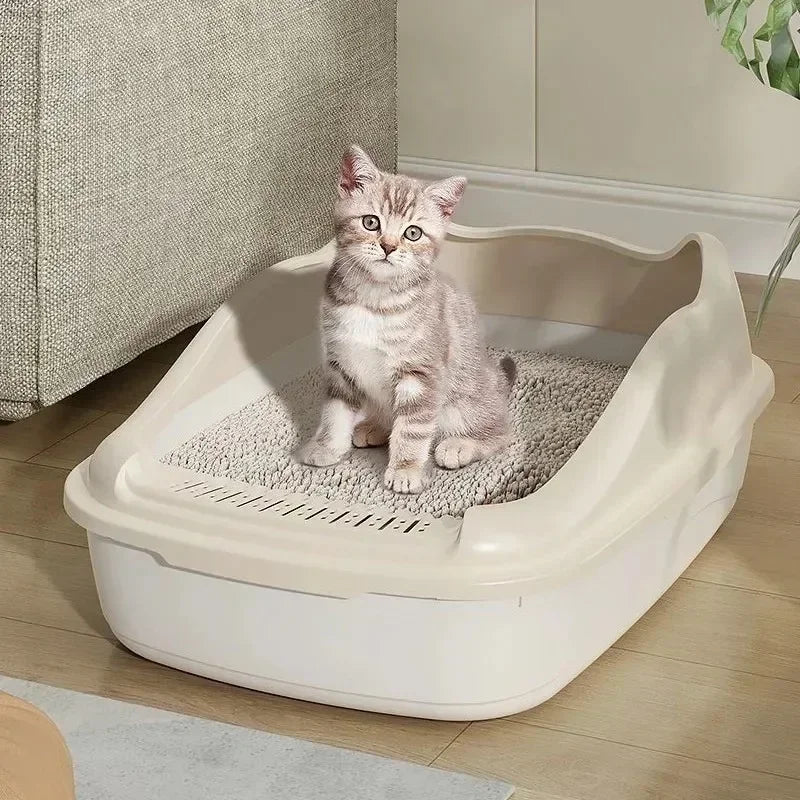 Small Cat Litter Box – Compact Pet Sandbox for Kittens with Anti-Splash Design