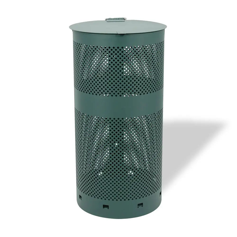 Round 10-Gallon Outdoor Dog Waste Station Replacement Can – Rust-Free, Powder-Coated Commercial Aluminum