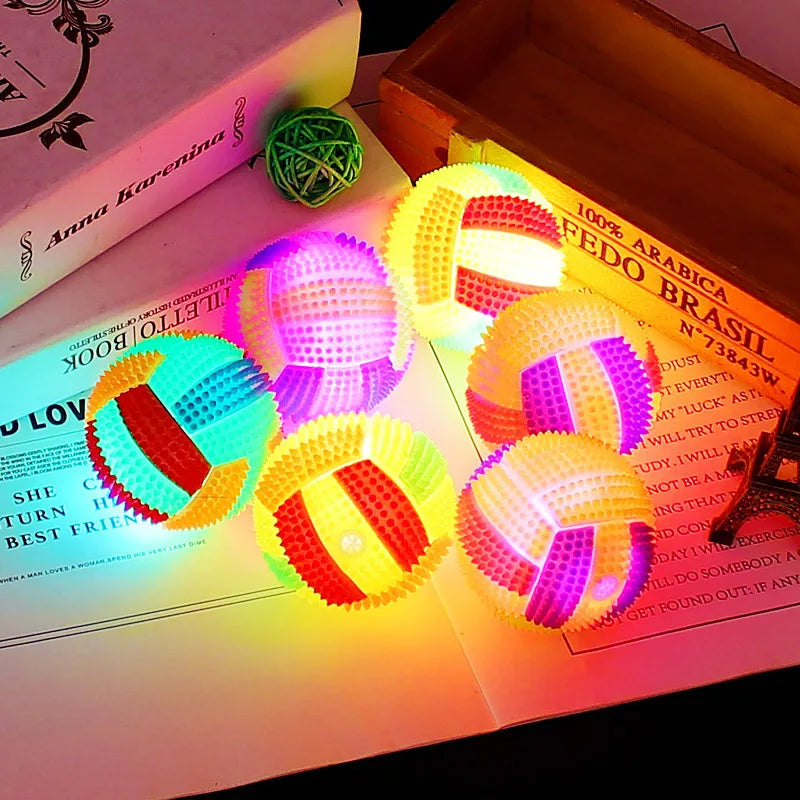 LED Glowing Dog Ball – Bouncy Chew Toy for Puppies, Small Dogs & Cats
