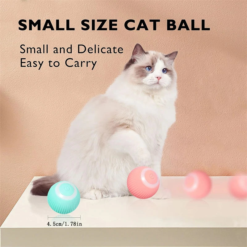Smart Interactive Cat Toy Ball – USB Rechargeable Rolling Teaser