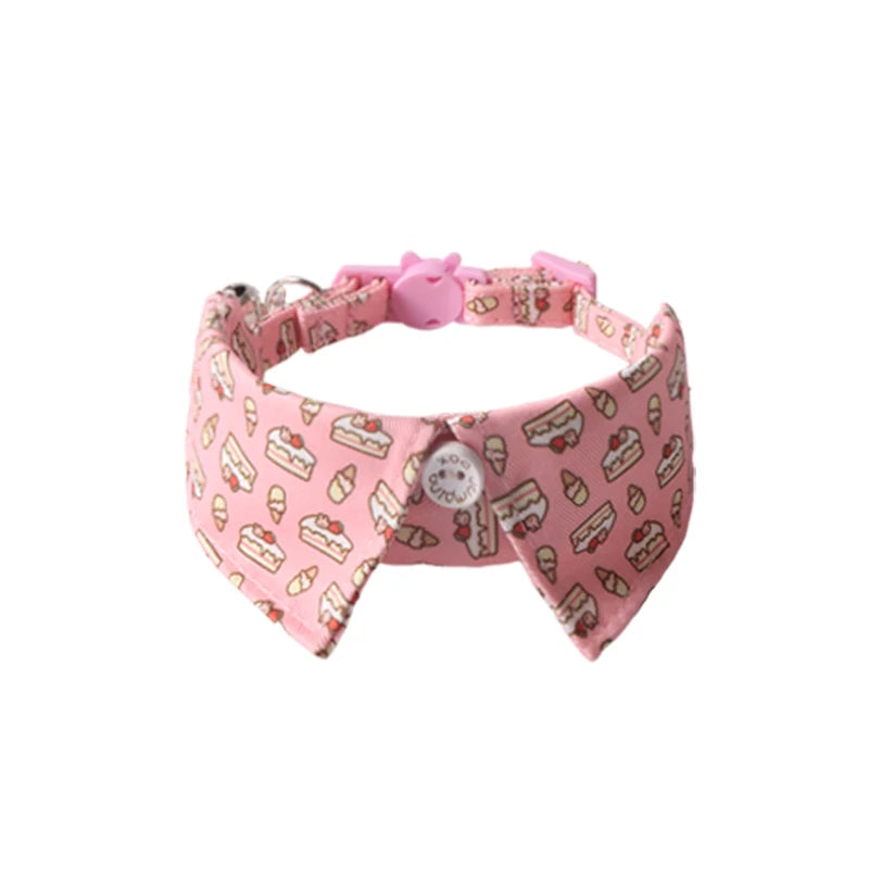 Fruit Tuxedo Bow Tie Pet Collar – Quick-Release Bandana Bowknot for Cats & Small Dogs